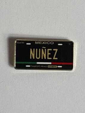 Mexico Flag Nunez Name License Plate Hat Pin Pins Hats Fitted New Era Hatpin